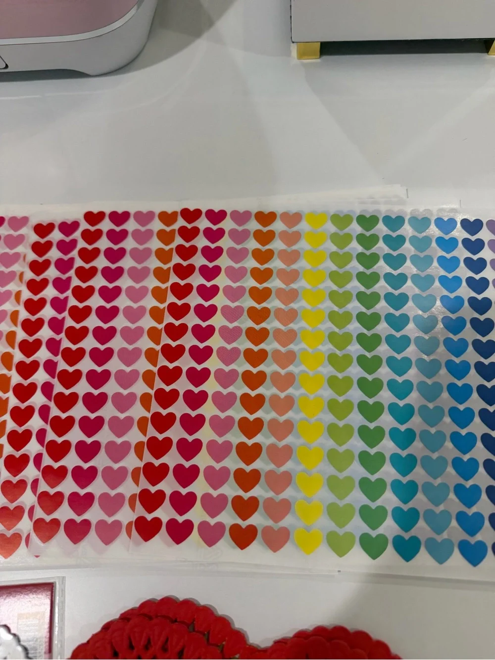 Valentine’s Day February Heart Stickers & Doilies for Crafts & School